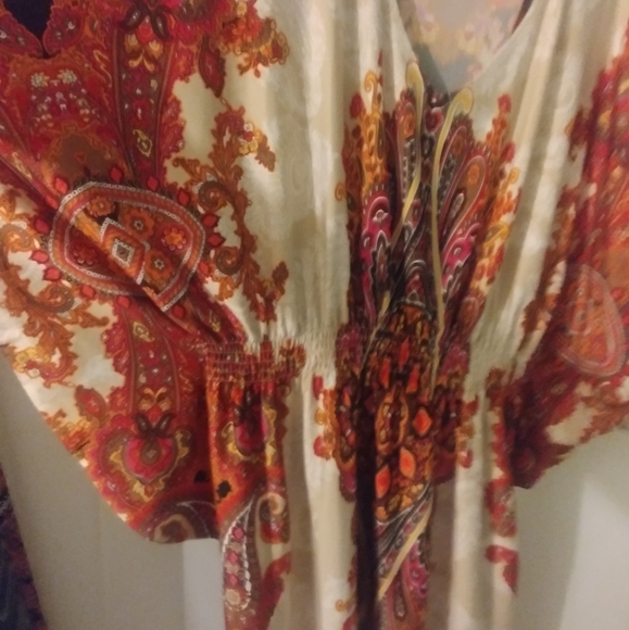 Vintage 60's Bohemian Roomy Dress - Picture 2 of 6